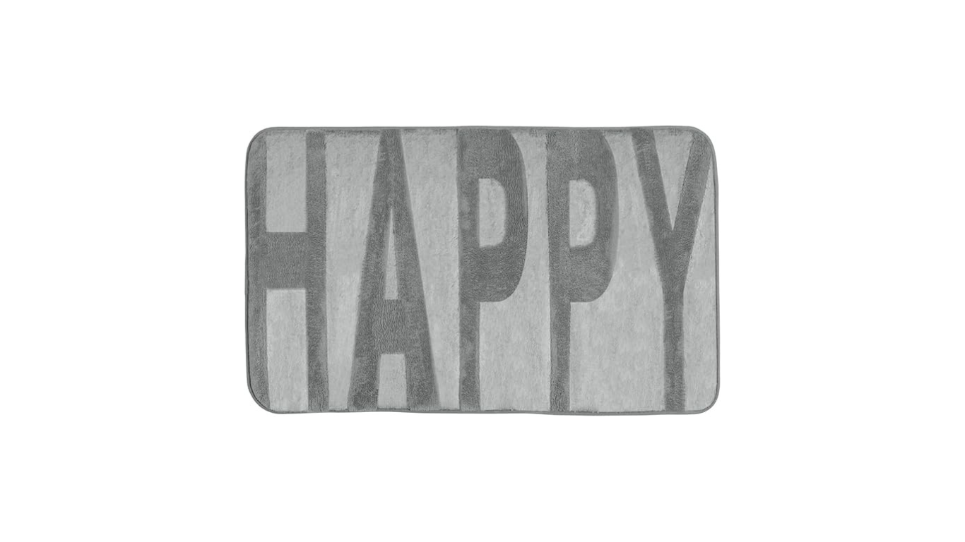 Happy Bath Mat Love Memory Foam, Mouse Gray 50 x 80 cm By Wenko.de