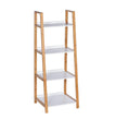 Wenko shelving unit finja 4 tiers bamboo