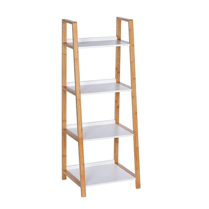 Wenko shelving unit finja 4 tiers bamboo