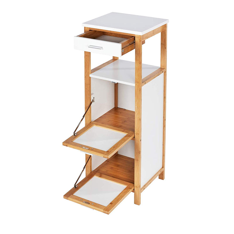 Wenko shelf finja with 2 compartments and drawer bamboo