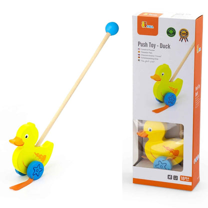 Wooden Push Toy Duck