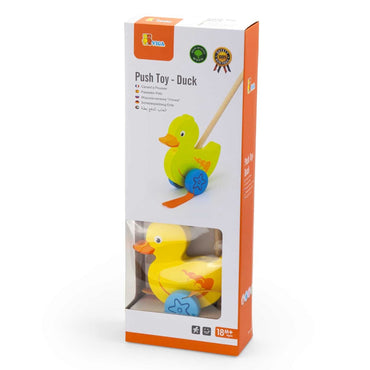 Wooden Push Toy Duck