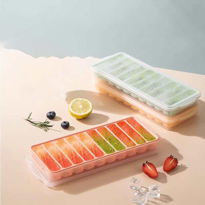Ice Stick Tray 9 Grid With Clear Lid #3002-9 ( Random Color )