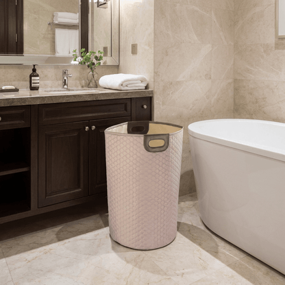 Wenko Scandinavian Style Polyester Taupe Laundry Basket – 75L