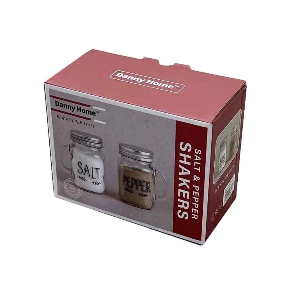 2-Pieces 120ml Clear Glass Salt and Pepper Shakers Set