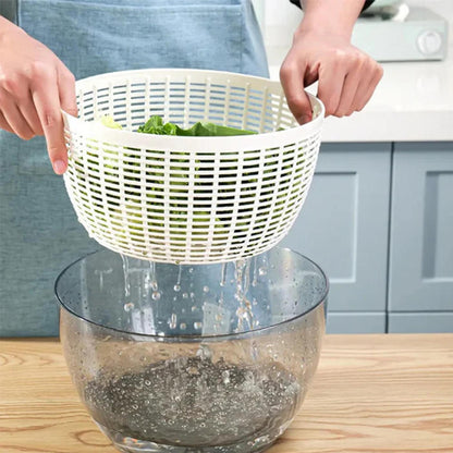 Danny Home One-Handed Easy Press Large Vegetable Dryer Salad Spinner Mixer 26cm