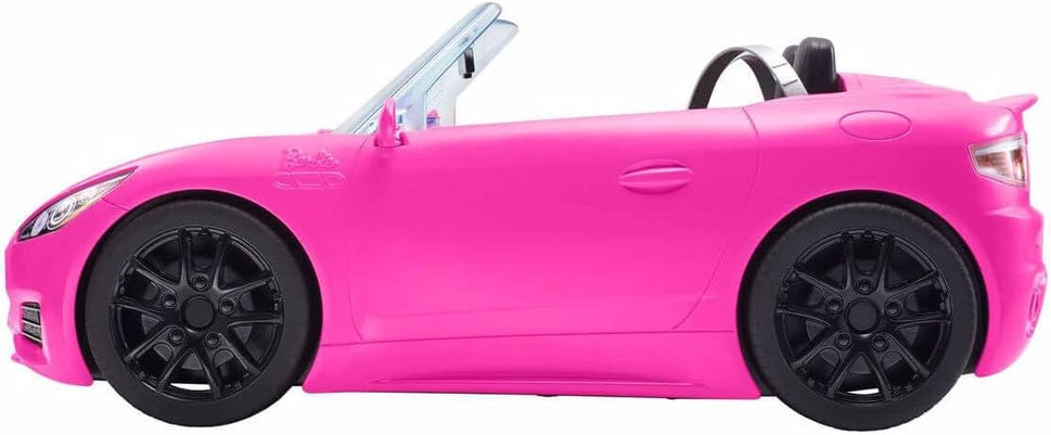 Barbie Toy Car, Bright Pink 2-Seater Convertible