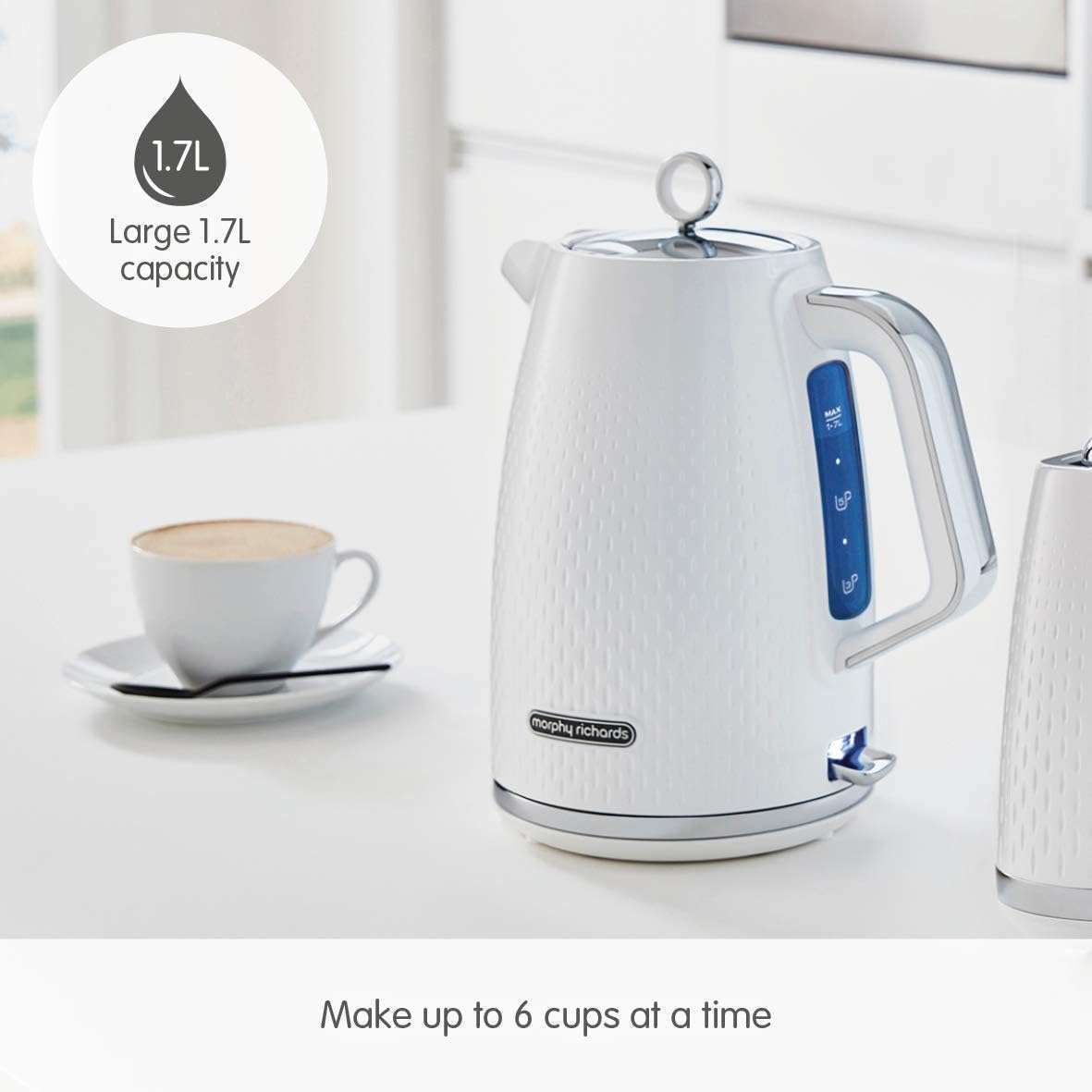 Verve Jug Kettle - White -1.7L by Morphy Richards