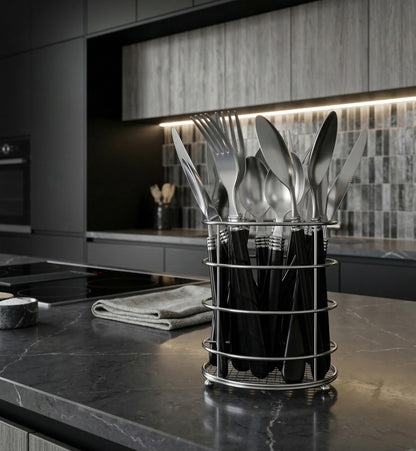 Danny Home 16-Pieces Stainless Steel Cutlery Set With Stand