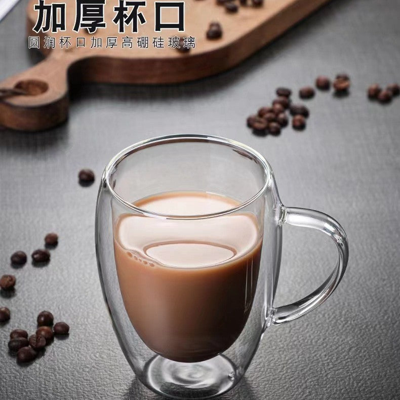 250ml Double Glass Cup With Handle ( FR-15 )