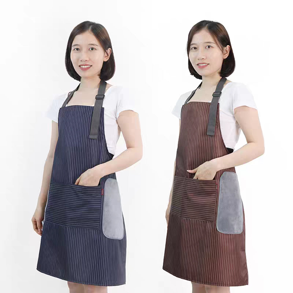 Apron YURILIFE With Pocket Waterproof and Oil Proof for Home Kitchen