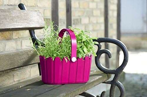 Emsa 513928 Flower Pot- basket, country House Style- 28 x 18 cm – Pink