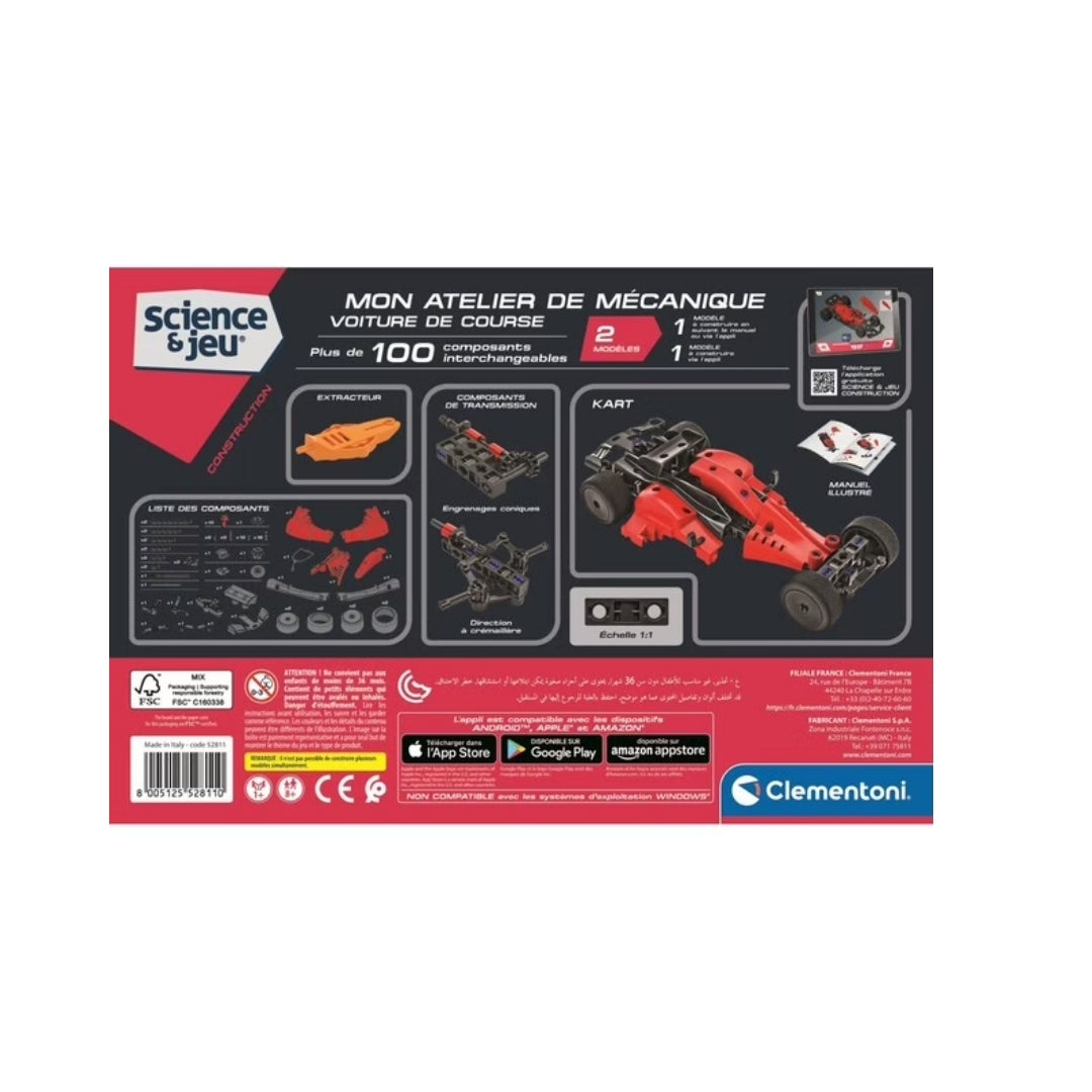 Clementoni My Mechanical Workshop F1 Racing Car (French)