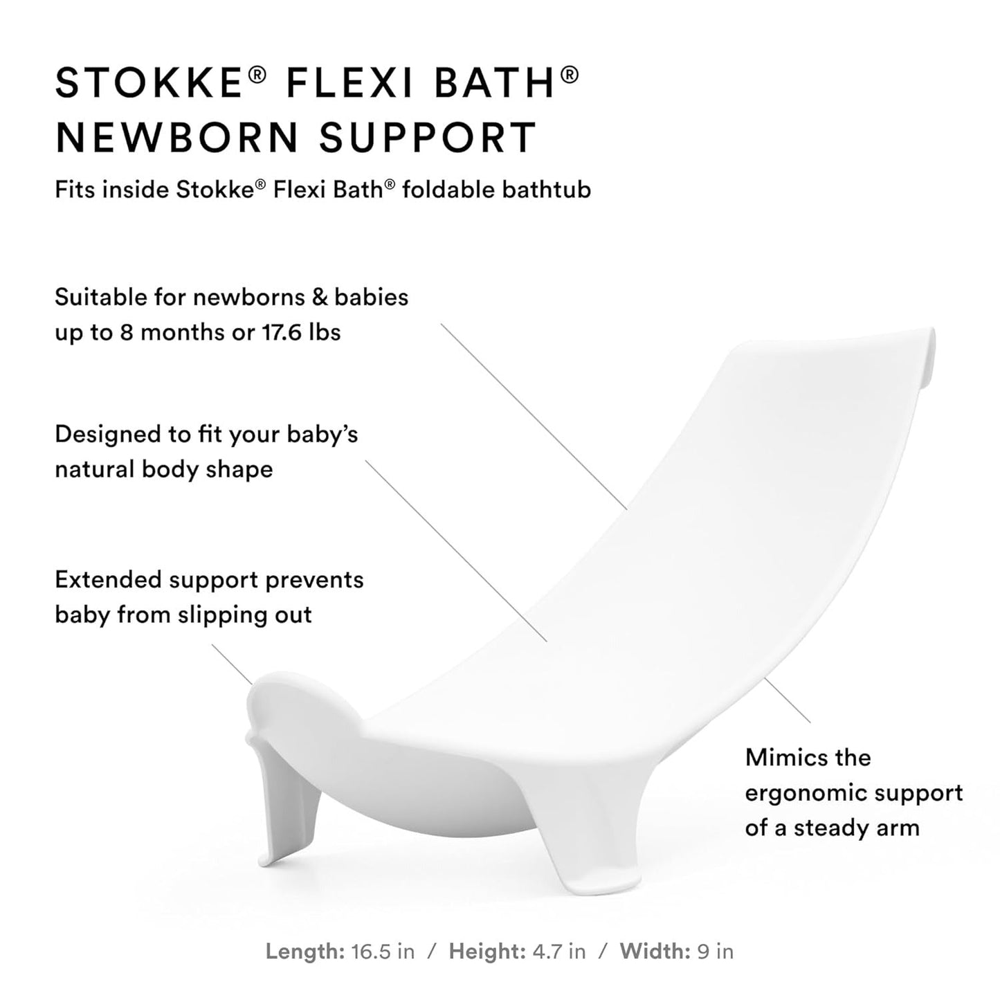 Foldable Baby Bathtub + Newborn Support