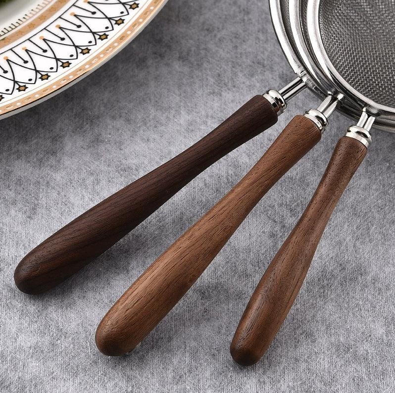 PROUD Stainless Steel Sieves and Strainers With Wood Handle 7/8/10cm