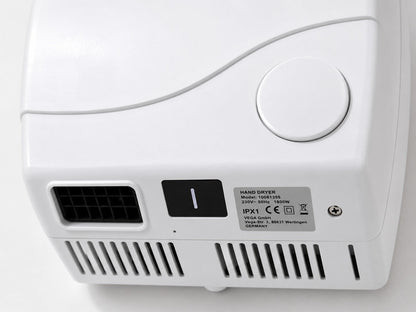 VEGA Wall-Mounted Electric Hand Dryer – 1800W High-Speed Hand Dryer | White | Commercial Bathroom Dryer