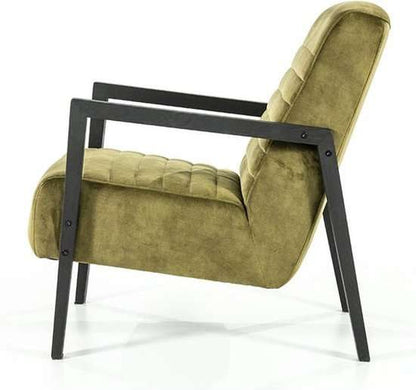 Lars Green Velvet Armchair by Eleonora
