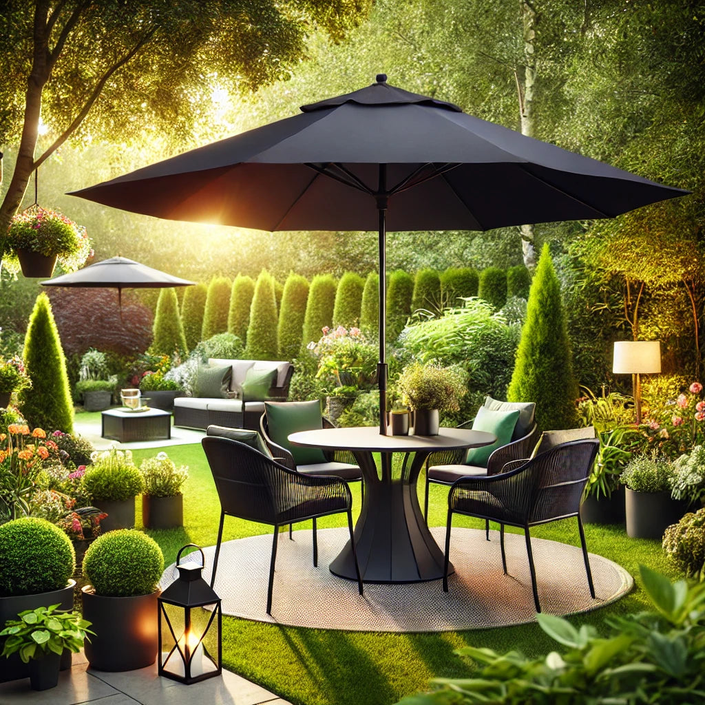 Parasol Puglia Black/Black 3x3m