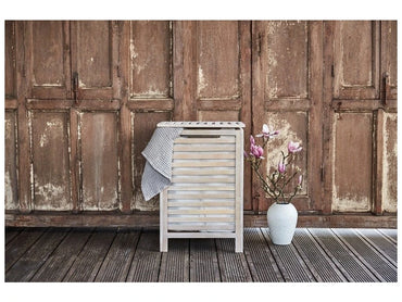 Norway laundry basket, natural white By Wenko.de