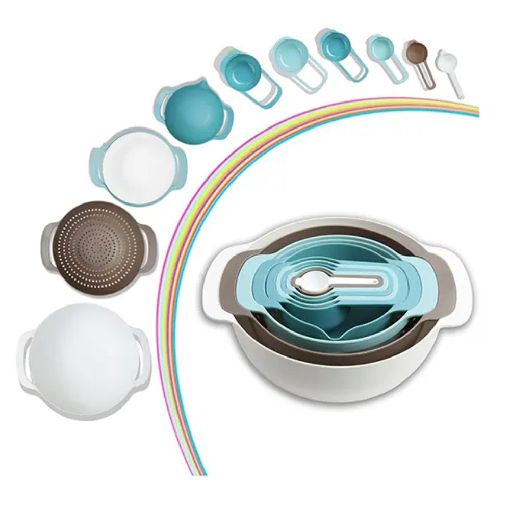 Danny Home 10-Pieces Nesting Measuring & Mixing Bowls