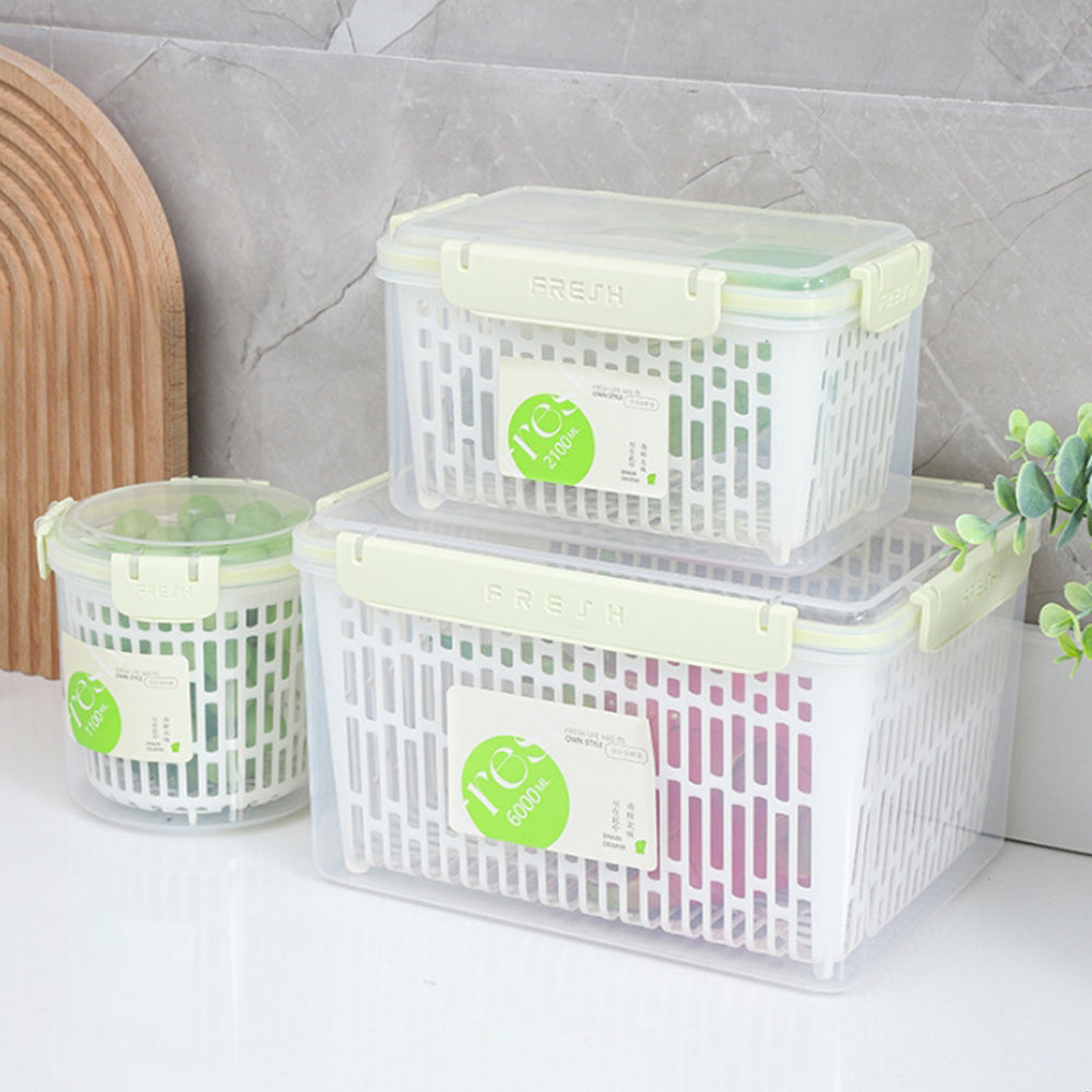 Microwave plastic Food Storage with strainers 6000ml