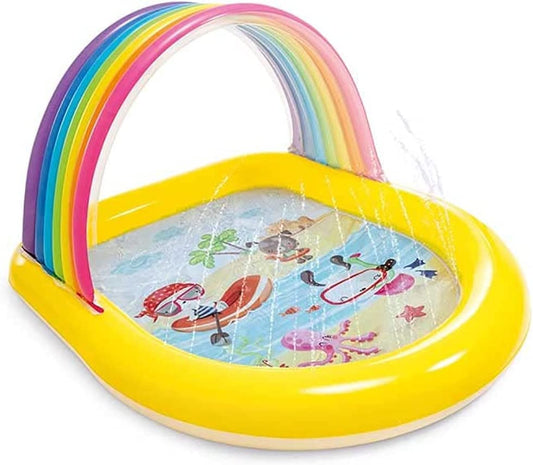 Intex 57156 Inflatable Rainbow Arch Pool, 130 x 170 x 86 Centimeters