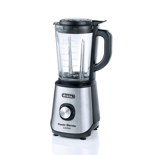 Ariete 579 Power Blender Stainless Steel, 1200W, 4 Blades, w/ Lock 1.5L Glass Jar