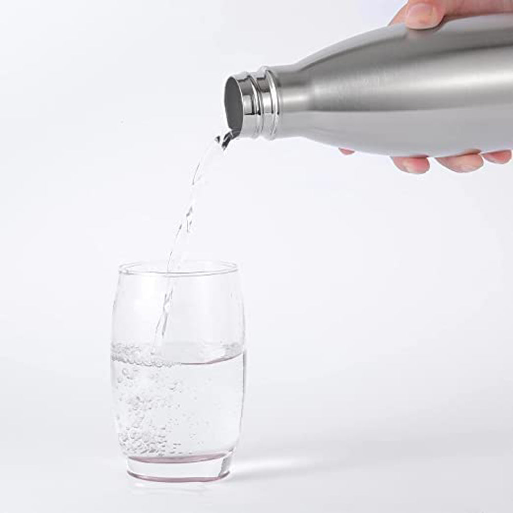 Stainless Steel Double Wall Vacuum Insulated Flask Water Bottle – Silver