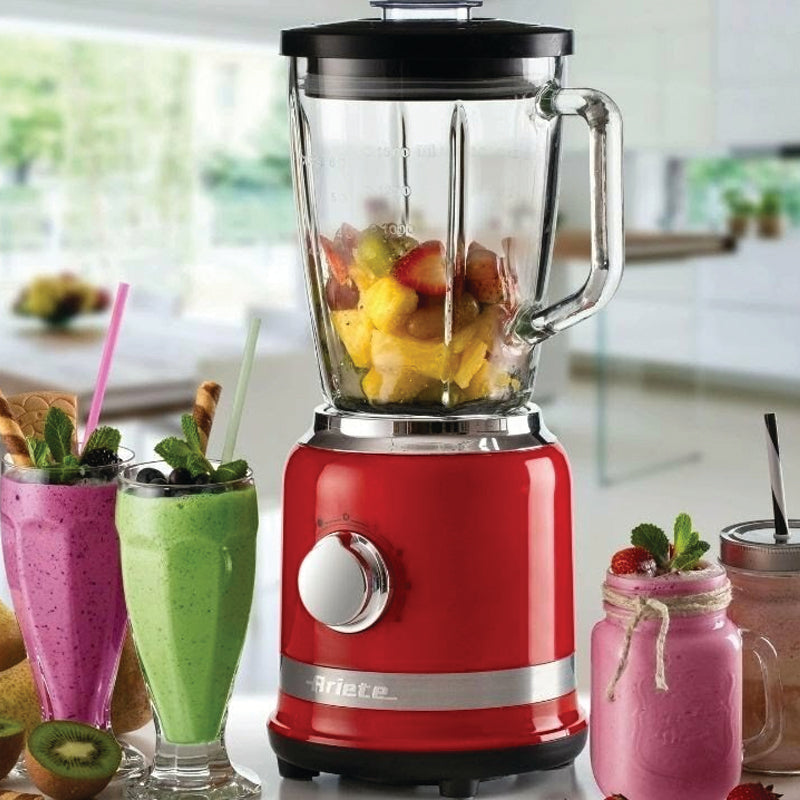 Ariete 585/00 Moderna Blender, Glass Jar, 1000W, Red