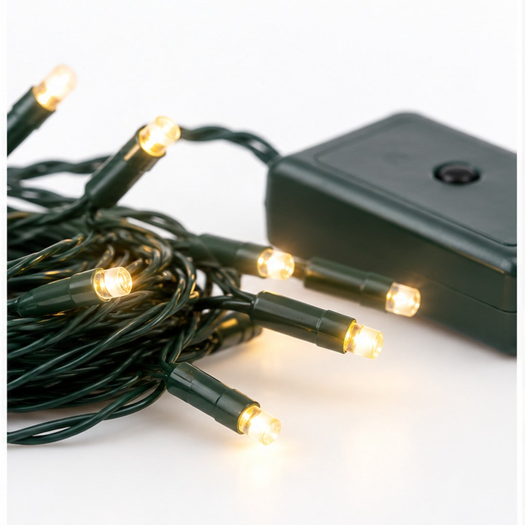 Noël Indoor 20 LED Christmas String Lights – Warm White, 3 m