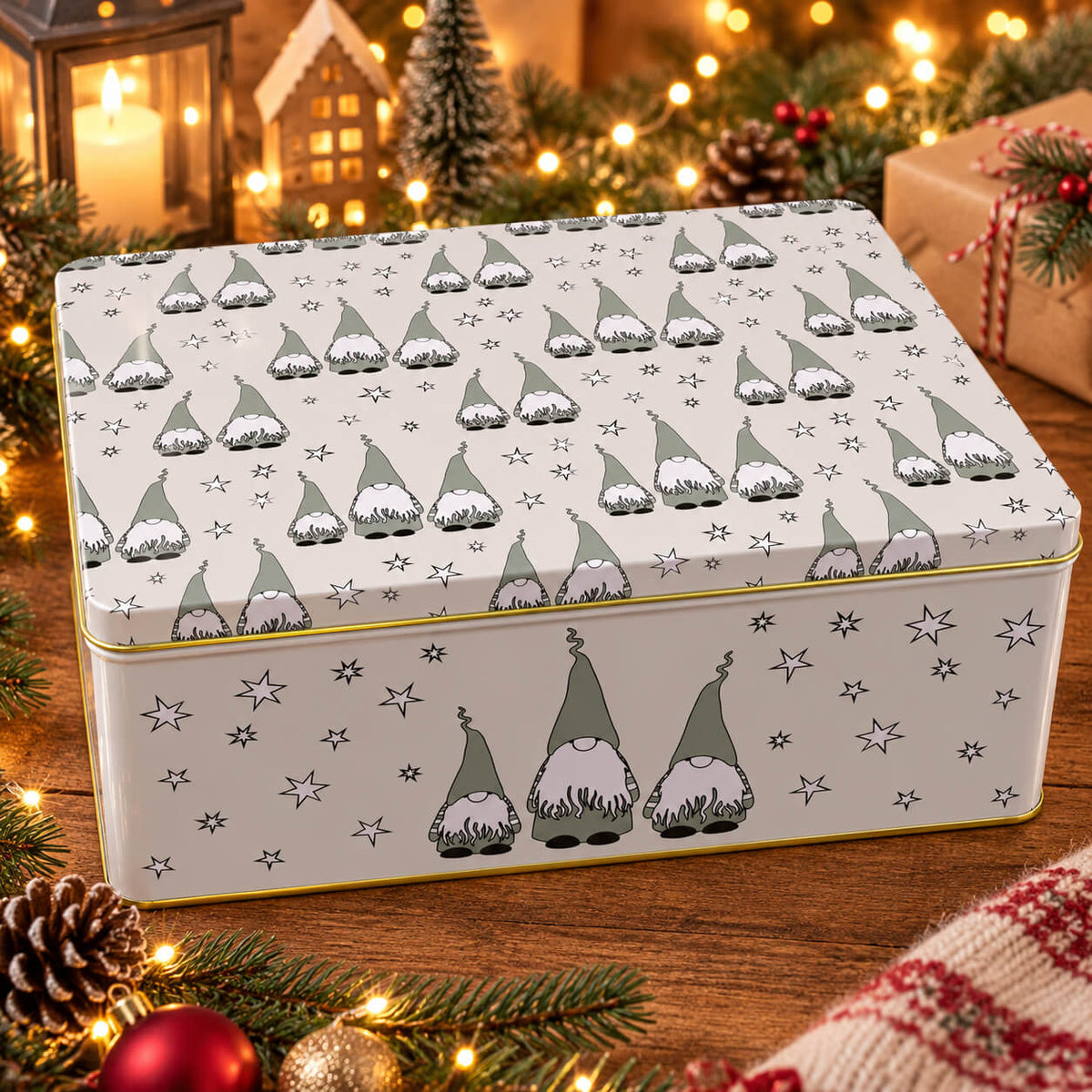 Cucina & Tavola Christmas Gnome Storage Tin