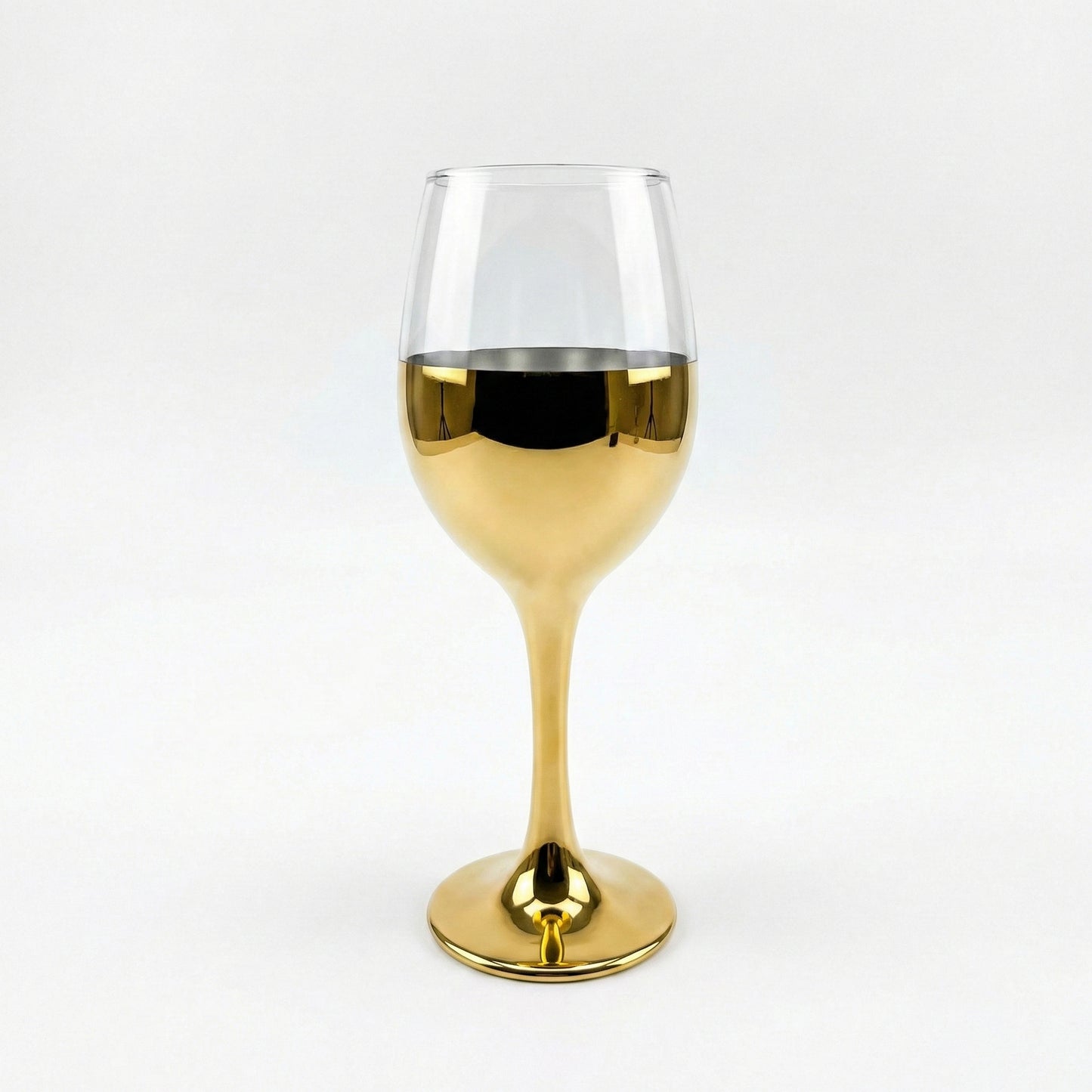 6-Pcs Elegant & Smooth Beverages Wine Glass – Gold 360ml #3075-1