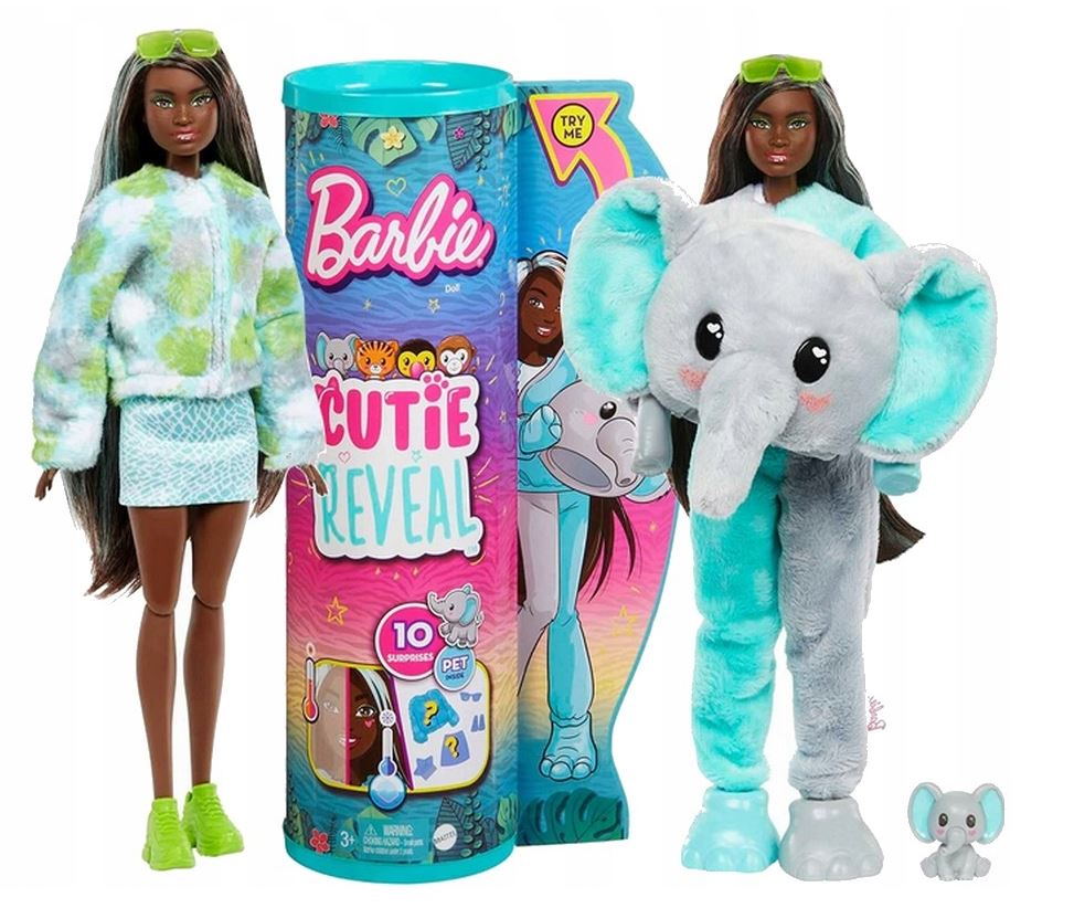 Cutie Reveal Barbie Jungle Friends Series - Elephant