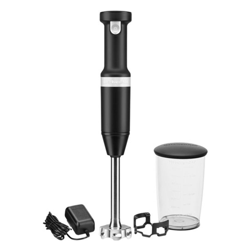 KitchenAid 5KHBBV53EBM Cordless Variable Speed Hand Blender Matte Black