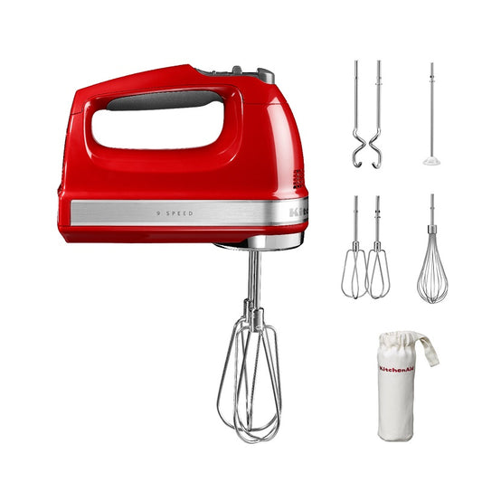 KitchenAid 5KHM9212EER 9 Speed Hand Mixer Contour Red