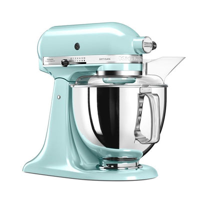 KitchenAid 5KSM175PSEIC Ironic Stand Mixer, Ice Blue + 3 L Bowl + Flex edge Beater