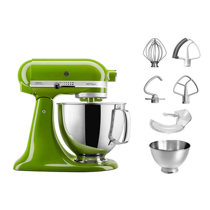 Kitchenaid 5KSM175PEMA Ironic mixer, Matcha Green + 3 L Bowl + Flex edge Beater