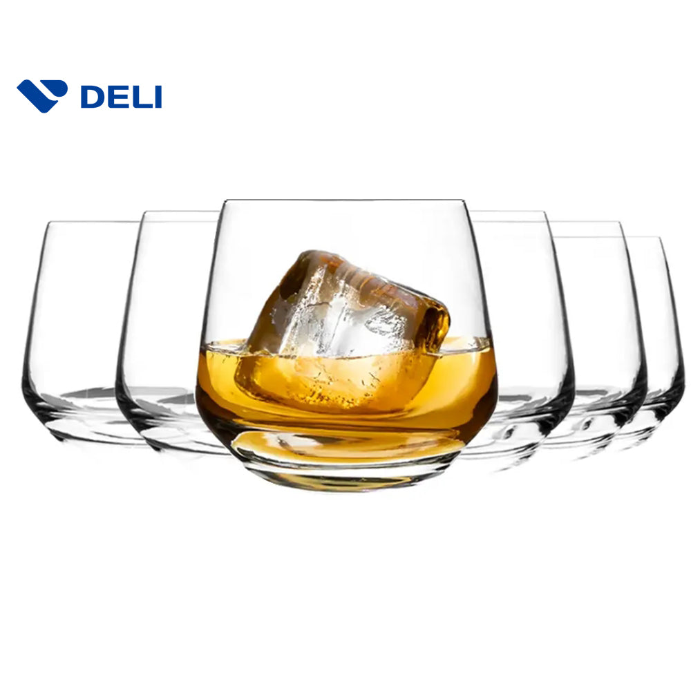 DELI 6-Pieces Clear Glasses Set 370-ml
