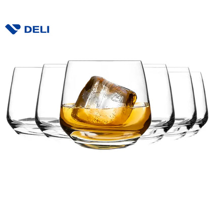 DELI 6-Pieces Clear Glasses Set 370-ml