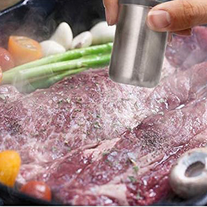 Mini salt shakers made of stainless steel