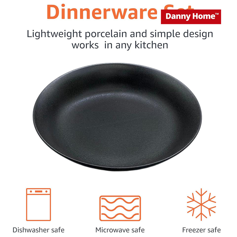 Danny Home 8-Inch Porcelain Deep Plate 1-Piece