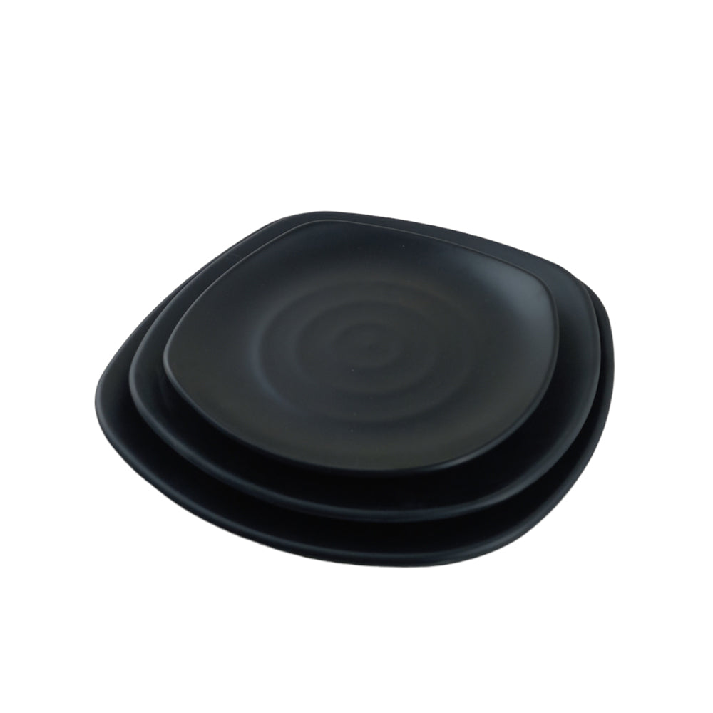 Dinner Plate Black Melamine Dinnerware