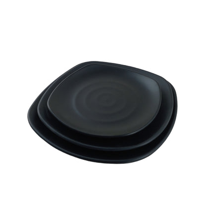 Dinner Plate Black Melamine Dinnerware