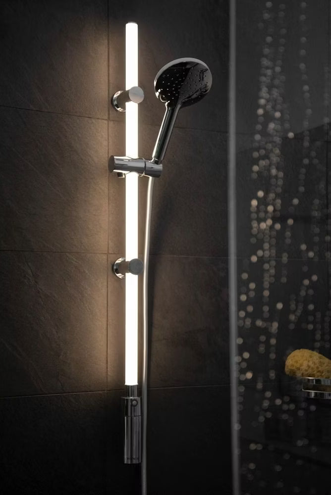 Wenko LED Shower Rail – Award-Winning RGB & Warm White Illuminated Rod with Remote