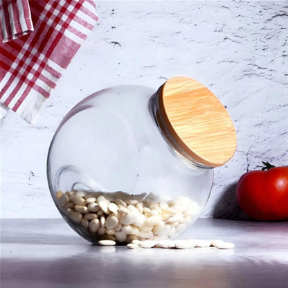 Danny Home Sealed Glass Jar With Bamboo Lid 500-ml