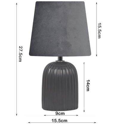 Danny Home Grey Table Lamp 27.5cm