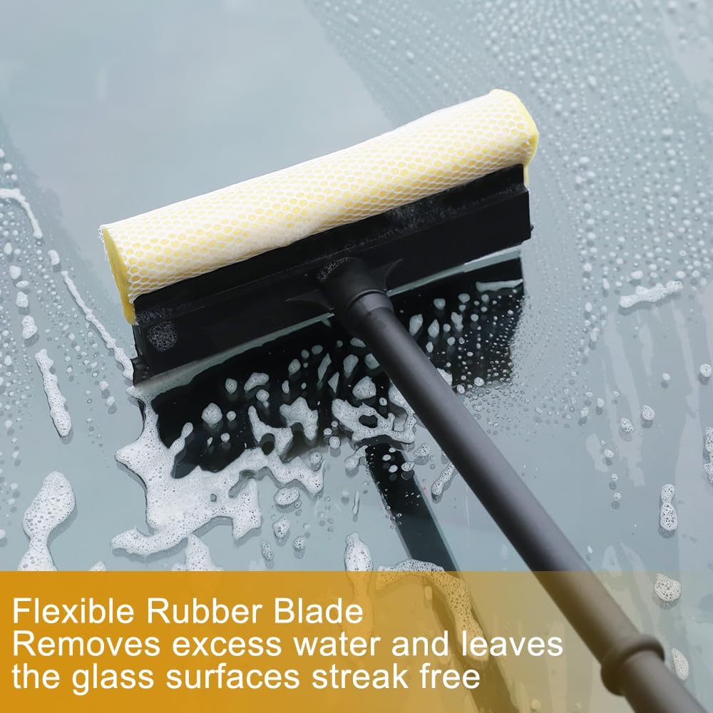 Danny Home Sponge Scrubber Rubber Blade Window Wiper 20x50cm