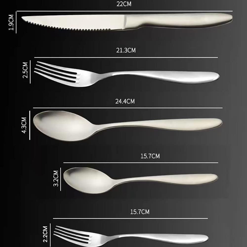 PROUD 5-Pieces Mat Stainless Steel 304 Silverware Tableware Cutlery Set ( 900 )