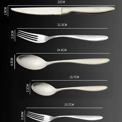 PROUD 5-Pieces Mat Stainless Steel 304 Silverware Tableware Cutlery Set ( 900 )