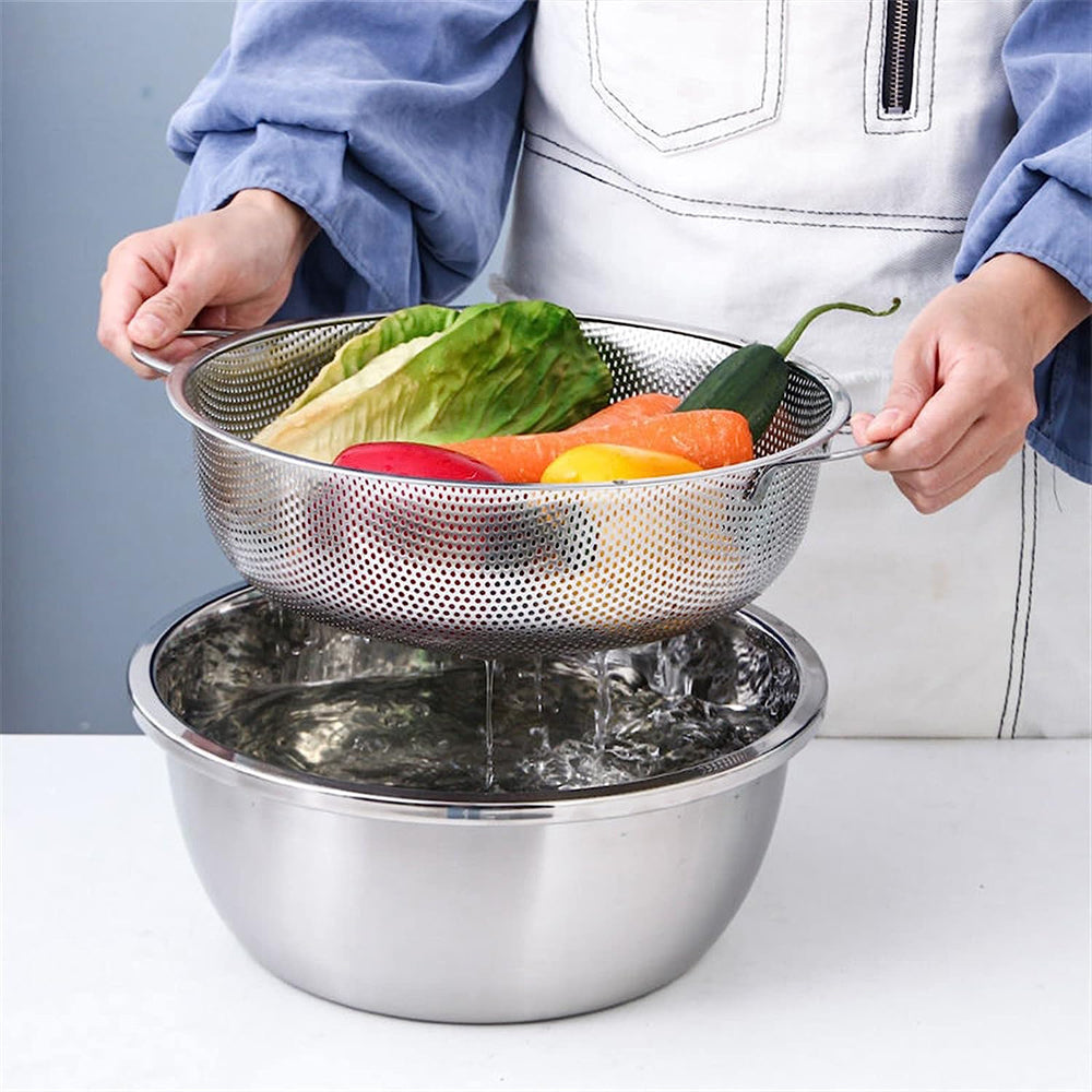 Vegetable Strainer Stainless Steel Colander with Handle